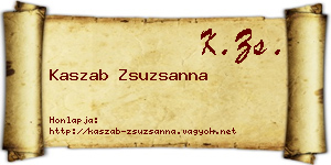 Kaszab Zsuzsanna névjegykártya