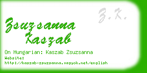 zsuzsanna kaszab business card